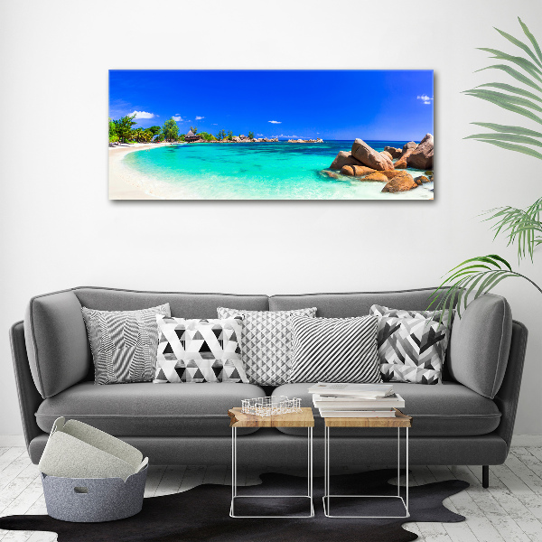 Acrylglas-Druck Strand der Seychellen
