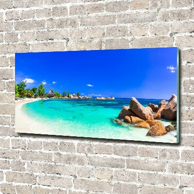 Acrylglas-Druck Strand der Seychellen