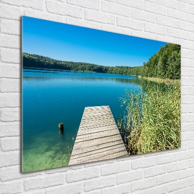 Acrylglas-Druck Pier am See