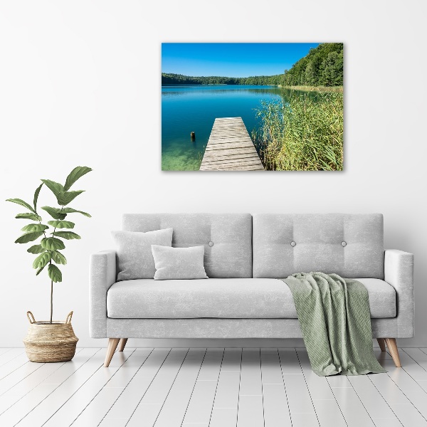 Acrylglas-Druck Pier am See