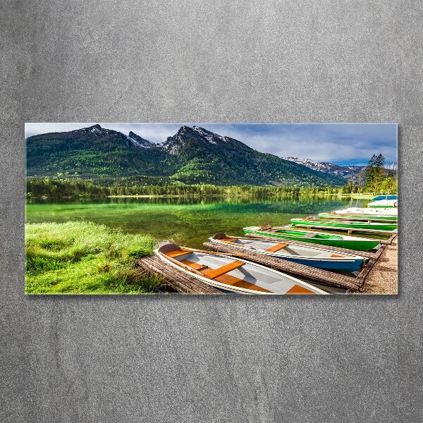 Foto auf Acryl Boote auf dem See