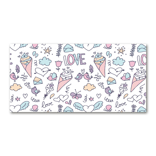 Acrylbild Fotodruck Romantisches Muster