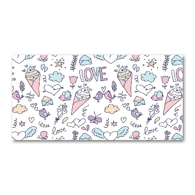 Acrylbild Fotodruck Romantisches Muster