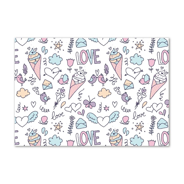 Acrylbild Fotodruck Romantisches Muster