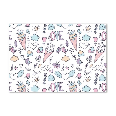 Acrylbild Fotodruck Romantisches Muster