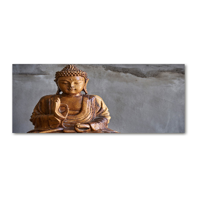 Acrylbild Fotodruck Buddha aus Holz