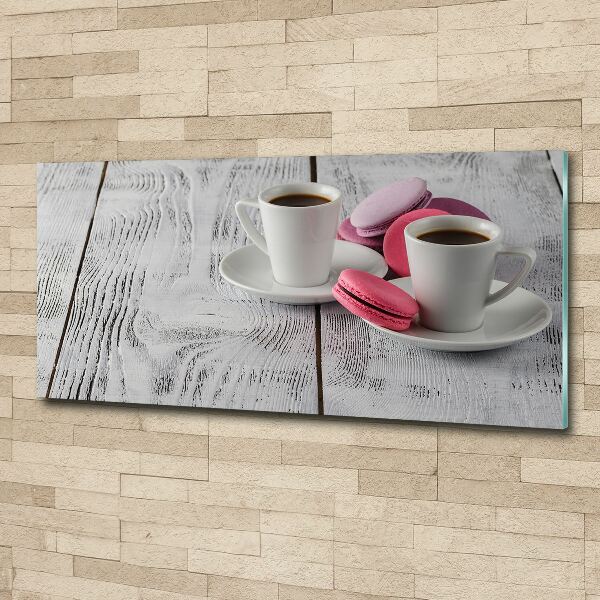 Acrylbild Fotodruck Kaffee und Kekse