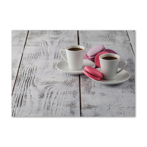 Acrylbild Fotodruck Kaffee und Kekse
