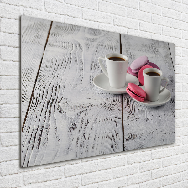 Acrylbild Fotodruck Kaffee und Kekse