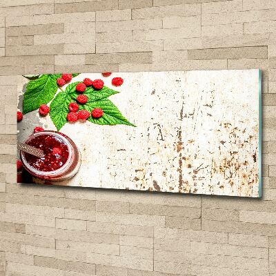 Foto auf Acryl Himbeermarmelade