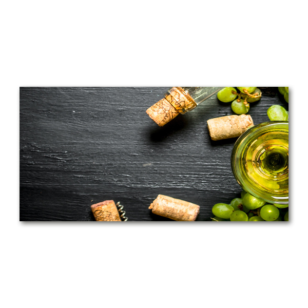 Acrylbild Fotodruck Weißwein und Früchte