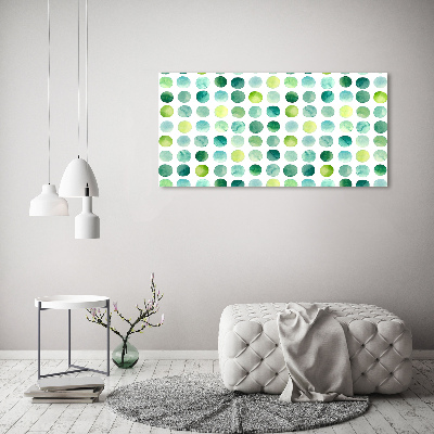 Bild auf Acrylglas Grüne Punkte