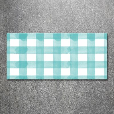 Acrylglas-Druck Blau kariert