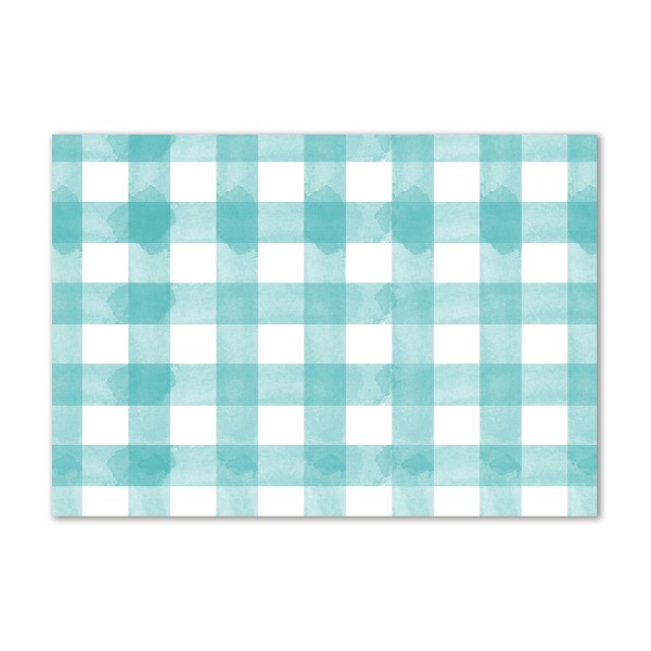 Acrylglas-Druck Blau kariert