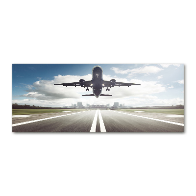 Foto auf Acryl Ein Flugzeug startet