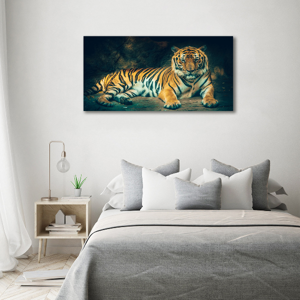 Bild auf Acrylglas Tiger in der Höhle