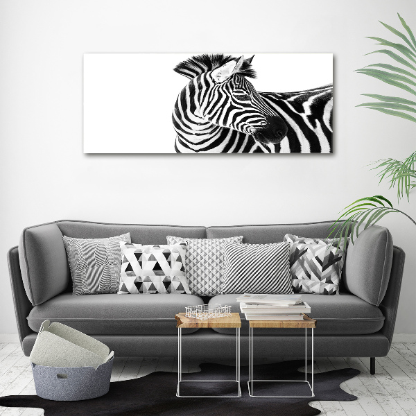Acrylbild Fotodruck Zebra im Schnee