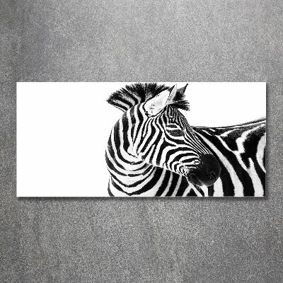 Acrylbild Fotodruck Zebra im Schnee
