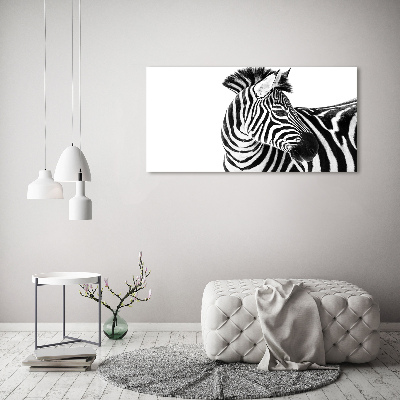 Acrylbild Fotodruck Zebra im Schnee