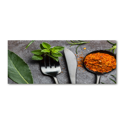Bild auf Acrylglas Besteck und Gewürze