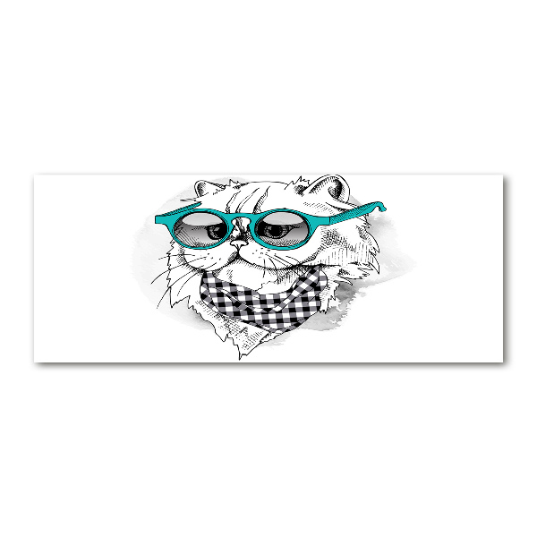 Acrylglas-Druck Katze mit Brille