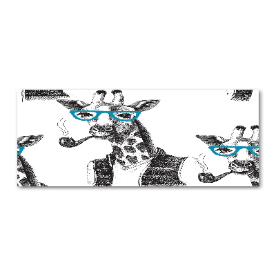 Bild auf Acrylglas Giraffe mit Brille