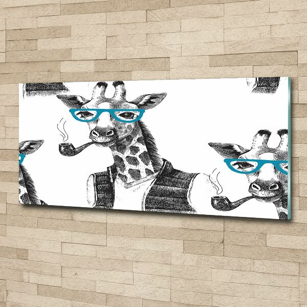 Bild auf Acrylglas Giraffe mit Brille