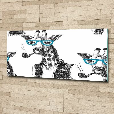 Bild auf Acrylglas Giraffe mit Brille