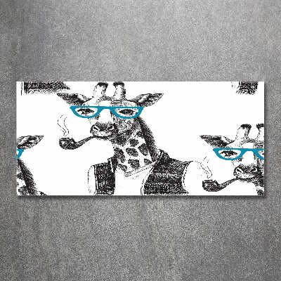 Bild auf Acrylglas Giraffe mit Brille