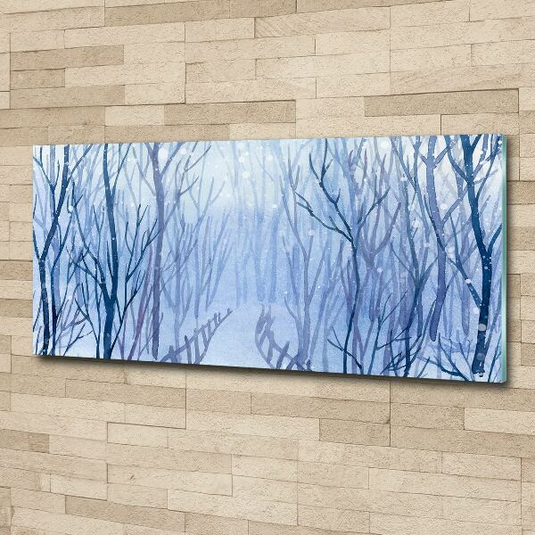 Bild auf Acrylglas Wald im Winter