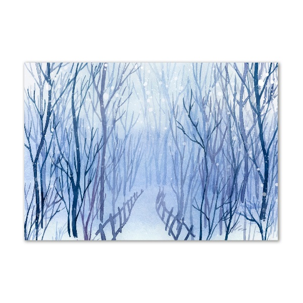 Bild auf Acrylglas Wald im Winter