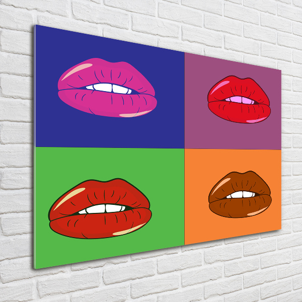 Bild auf Acrylglas Bunte Lippen