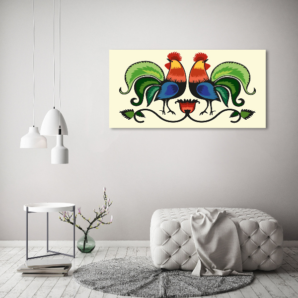 Foto auf Acryl Hahnen-Volksmuster