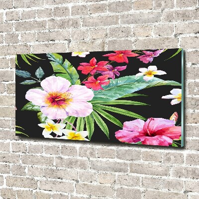 Acrylbild Fotodruck Hawaiianische Blumen