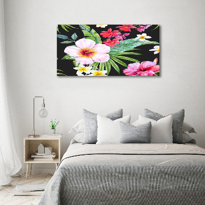 Acrylbild Fotodruck Hawaiianische Blumen