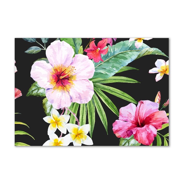 Acrylbild Fotodruck Hawaiianische Blumen