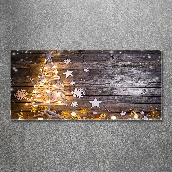 Acrylglas-Druck Beleuchteter Weihnachtsbaum