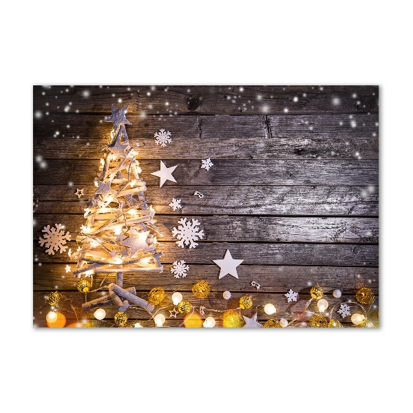 Acrylglas-Druck Beleuchteter Weihnachtsbaum
