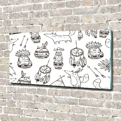 Acrylglas-Druck Indische Eulen