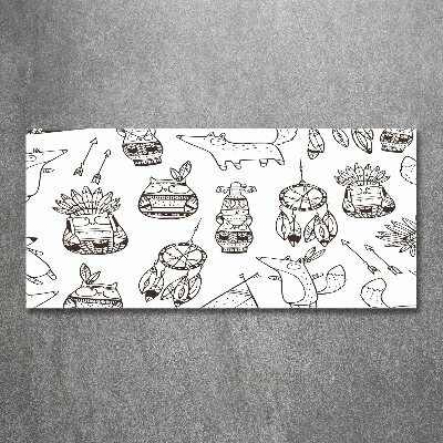 Acrylglas-Druck Indische Eulen