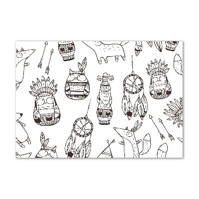 Acrylglas-Druck Indische Eulen