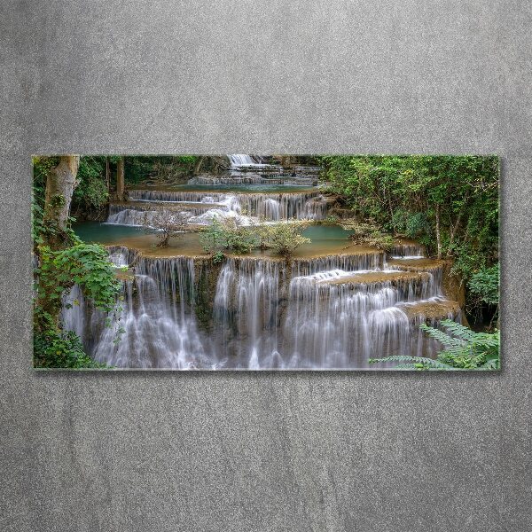 Acrylglas-Druck Wasserfall im Wald