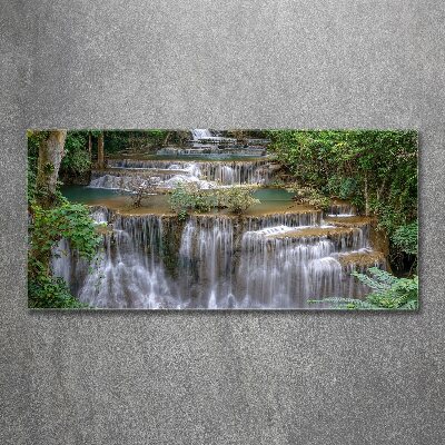 Acrylglas-Druck Wasserfall im Wald