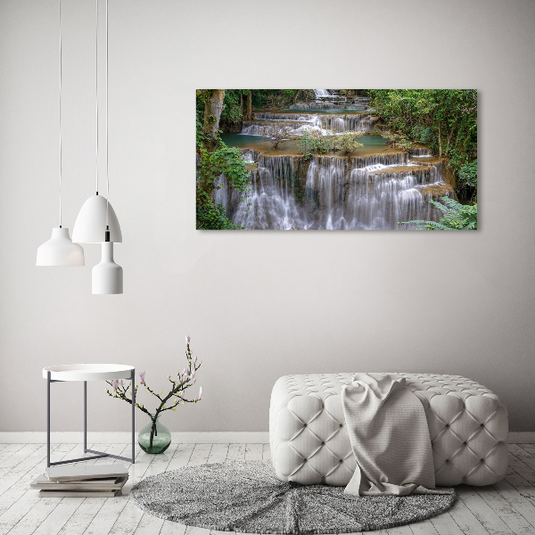 Acrylglas-Druck Wasserfall im Wald