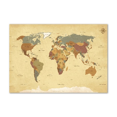 Acrylglas-Druck Politische Karte