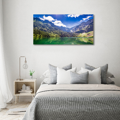 Foto auf Acryl Das Meeresauge der Tatra-Berge