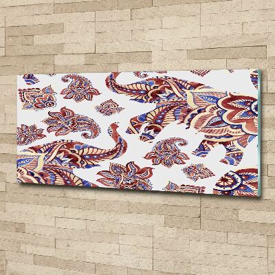 Bild auf Acrylglas Elefantenornamente