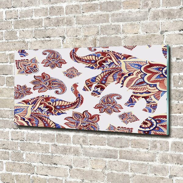 Bild auf Acrylglas Elefantenornamente