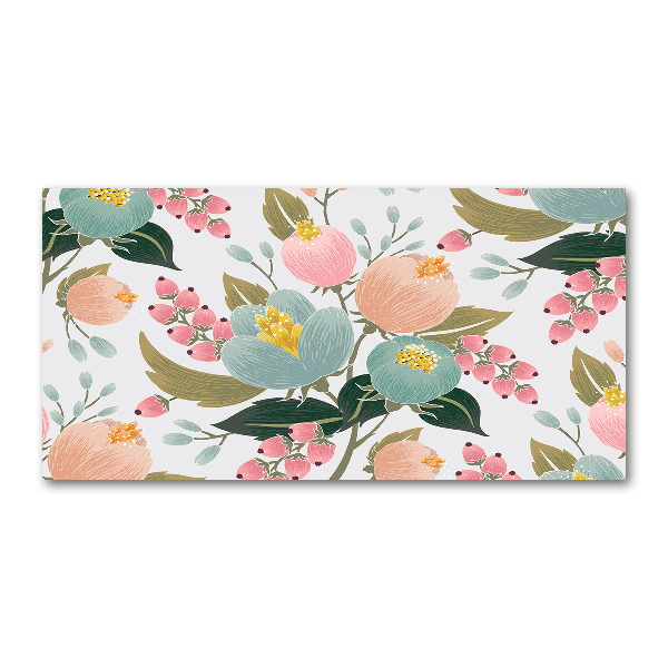 Foto auf Acryl Blumenmuster