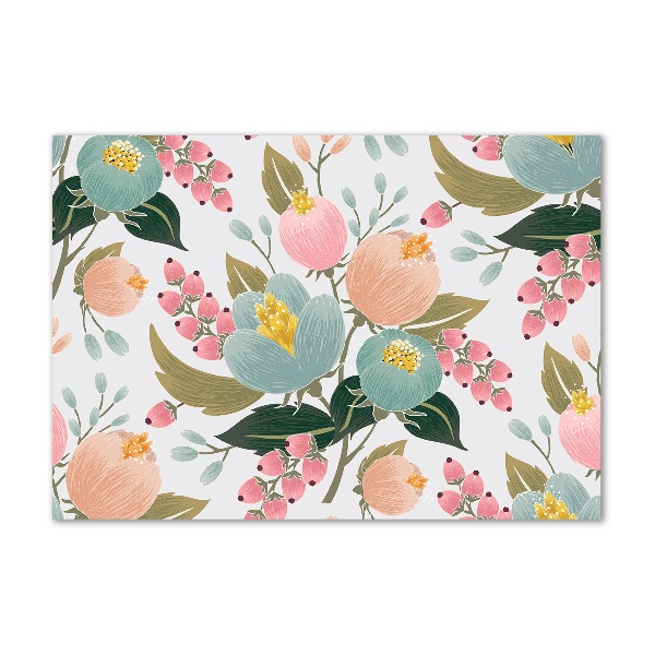 Foto auf Acryl Blumenmuster